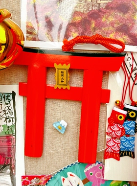 日本制鸟居摆件装饰品桌面摆件装饰挂件汽车摆件后视镜吊坠新年