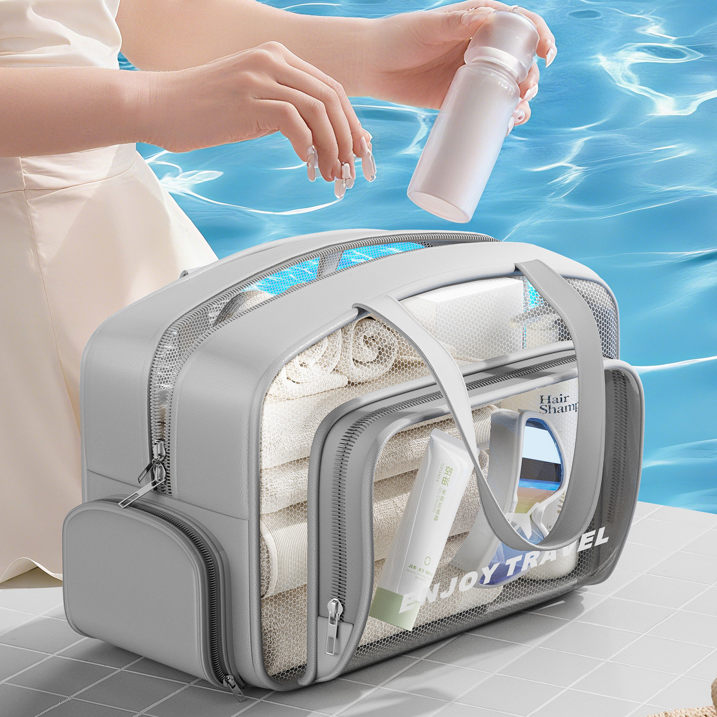 游泳收纳包洗漱包大容量干湿分离防水健身户外旅游出差便携化妆包,家庭/个人清洁工具,洗漱包,淘宝优惠券,粉丝福利购,淘宝优惠卷