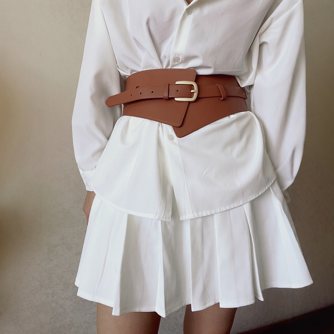 毛衣腰封女宽腰带百搭配西装裙子装饰大衣风衣感皮带潮搭束腰