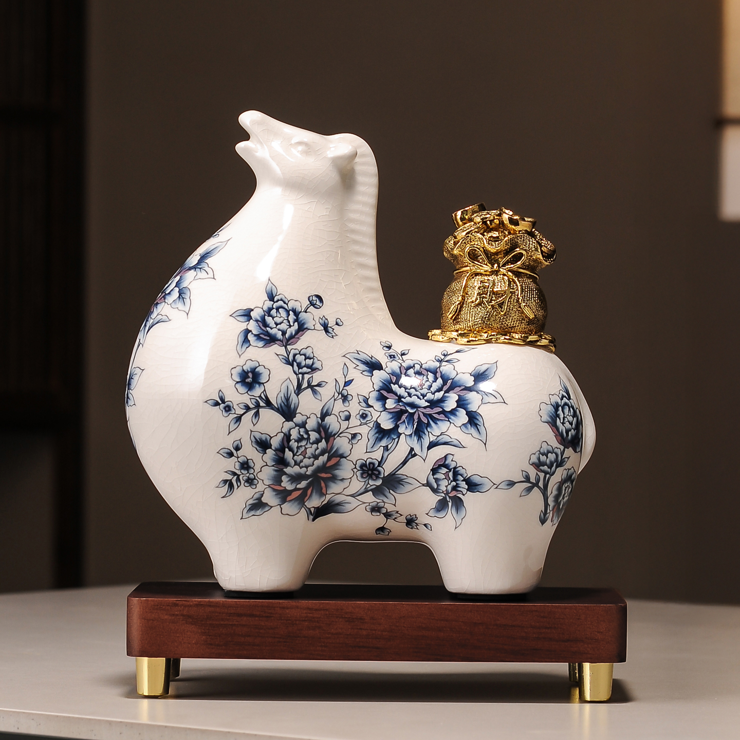 马摆件立马发财桌面摆件