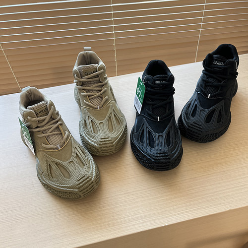 秋季男士高帮机甲运动休闲鞋pu鞋面拼接橡胶鞋底男鞋