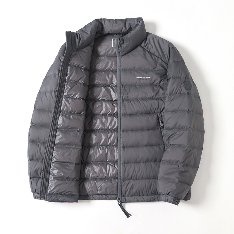 90鸭绒 冬季男士高蓬松高充绒户外防风保暖立领休闲排骨羽绒服潮