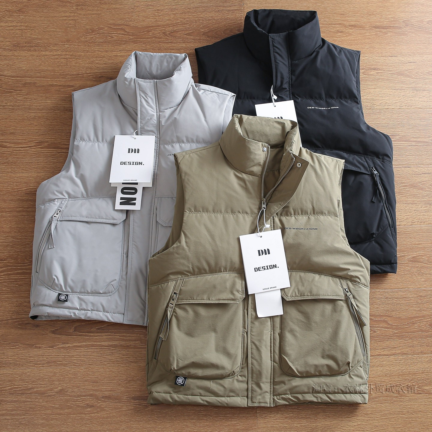 冬季男士高充绒高蓬松户外防风防泼水保暖休闲立领羽绒马甲背心潮