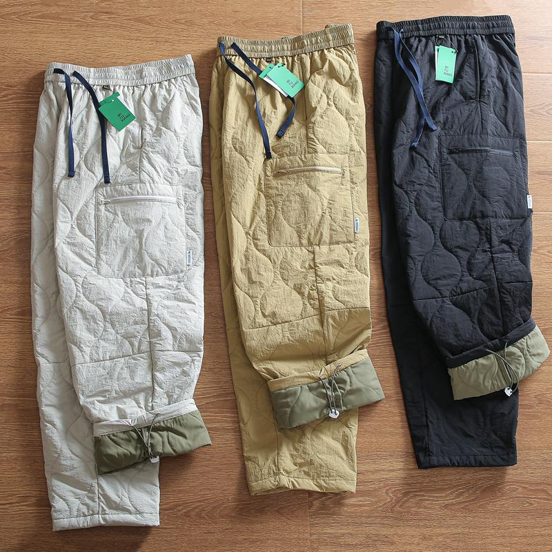 男士冬季绗棉加棉保暖防风棉裤
