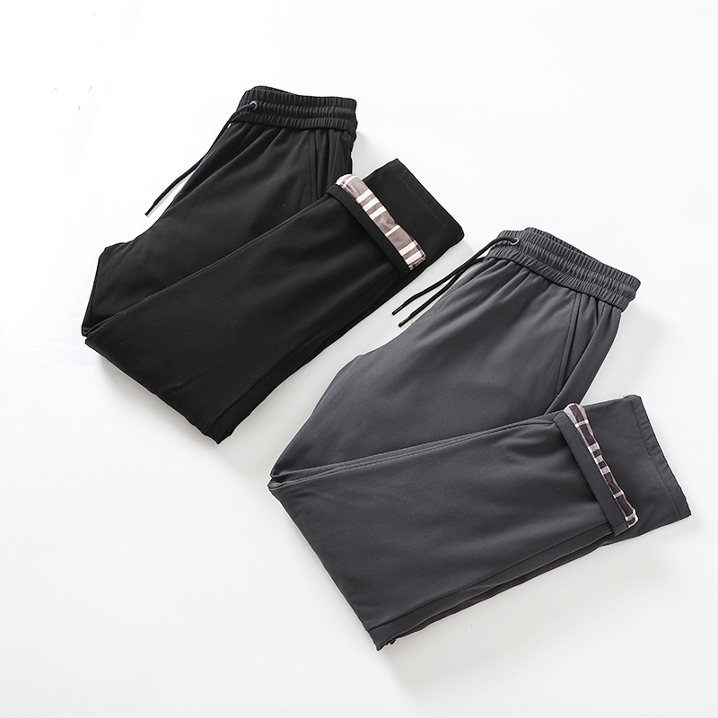 90鹅绒 冬男士小直筒蓬松户外防风保暖松紧腰直口休闲羽绒裤 长裤