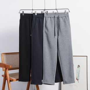 冬男士 新疆长绒棉奥粒绒加绒加厚户外防风保暖松紧腰运动休闲卫裤