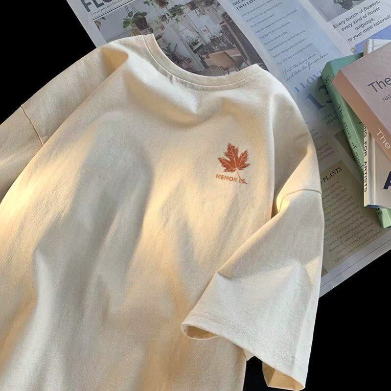 国潮短袖男款t恤男士潮牌2023夏季新款男生黑色半袖纯棉情侣体恤