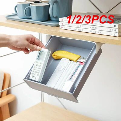 1/2/3PCS Concealed drawer storage box under the table Multif
