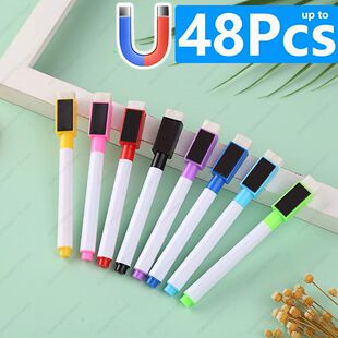 48-1Pcs Magnetic Erasable Whiteboard Pen Color Options Numbe