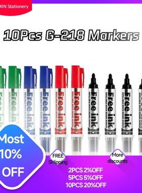 10Pcs Erasable Whiteboard Refilled Pens Dry Eraser Marker Fo