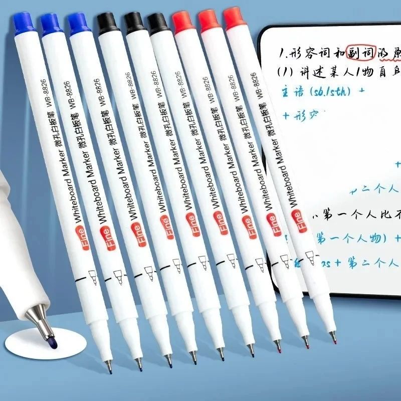 4/8/12pcs 0.5mm Magnetic Dry Erase Markers Whiteboard Marker