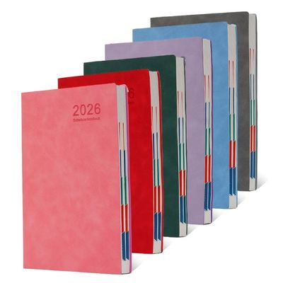 365-Day 2026 Portable A5 Pocket Planner Pu Cover Daily Weekl