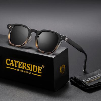 New Retro Punk Men Sunglasses Square Personalized Design Gla