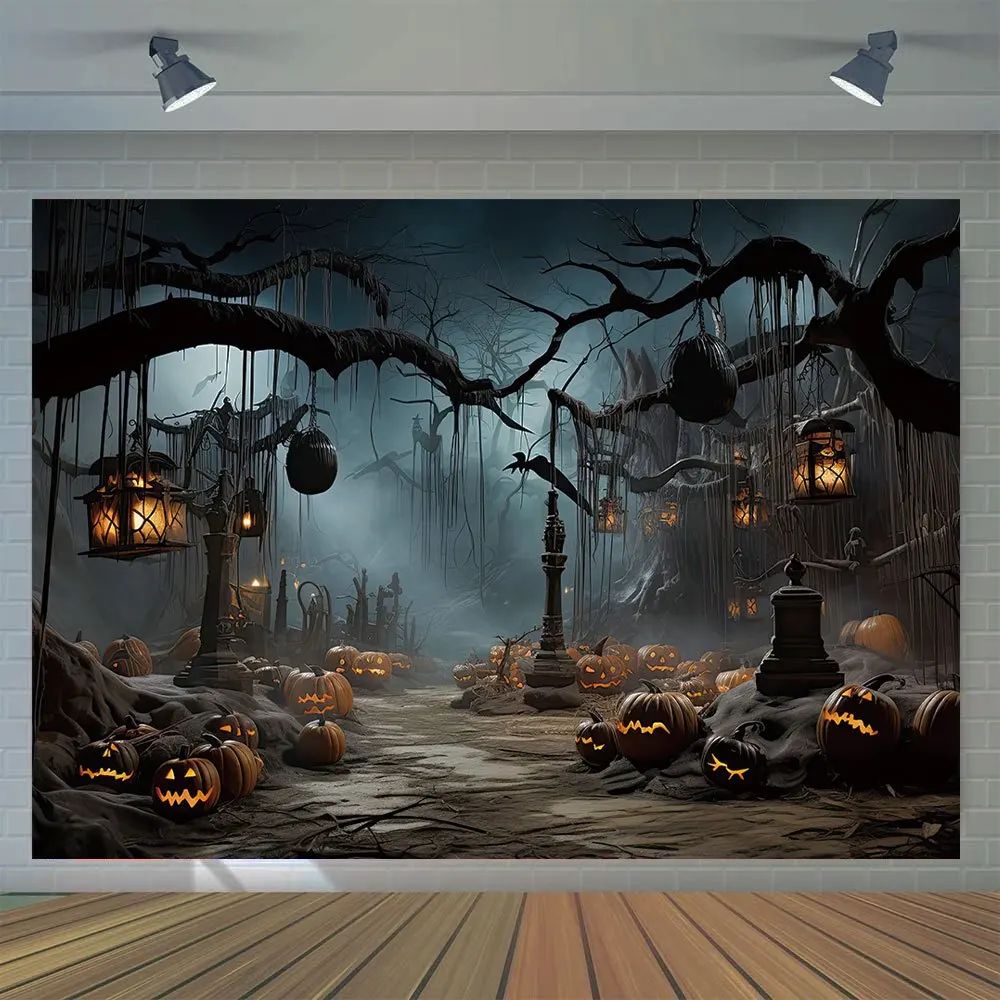 A Halloween photography background with a terrifying pattern
