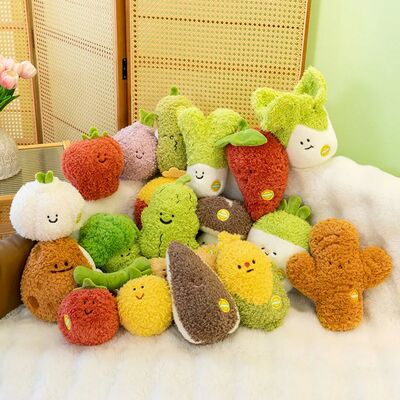 17-25cm Vegetable Plush Toy Soft Cartoon Peanut Broccoli Stu