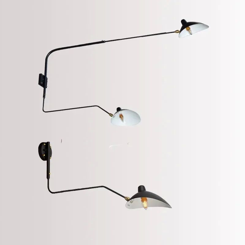 Vintage Industrial Rotatable Wall Lights Modern Black Adjust