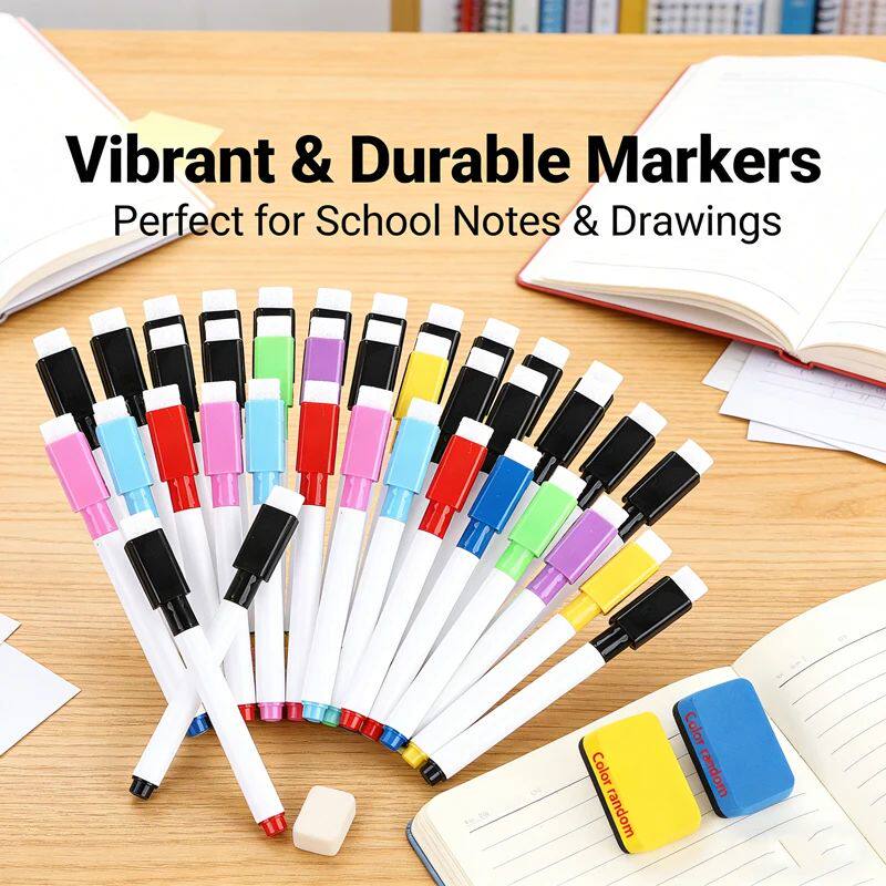 5/52/101Pcs Magnetic Black Color Dry Erase Markers with Eras图片