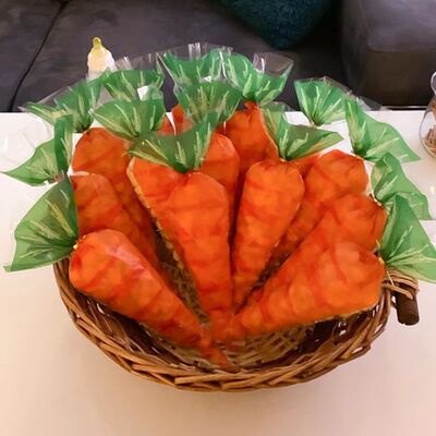 20pcs Easter Carrot Candy Bag Easter Bunny Rabbit Gift Bag C