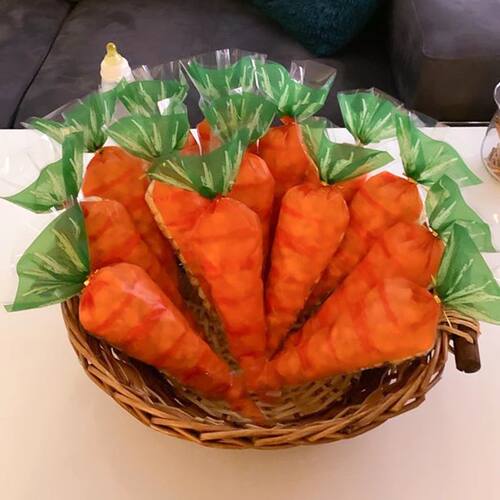 20pcs Easter Carrot Candy Bag Easter Bunny Rabbit Gift Bag C