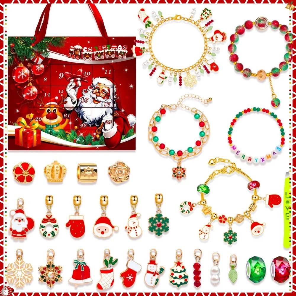 New Christmas Advent Calendar 24 Days Countdown Bracelet Bli