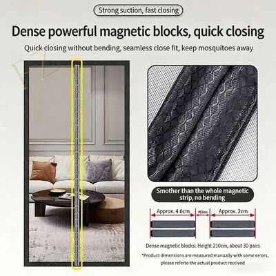 Customized Black Magnetic Screen Door Invisible Magnetic Sel