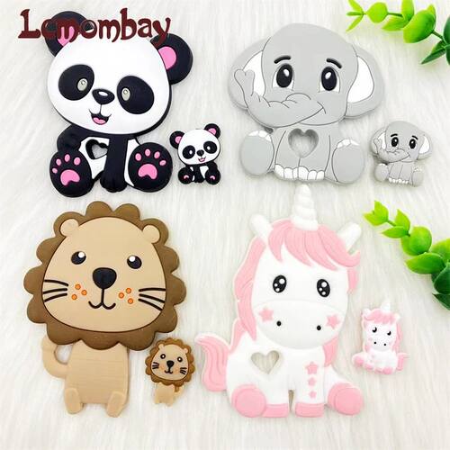 2pc/set Free Animal Silicone Teethers Baby Teething Toy Fox