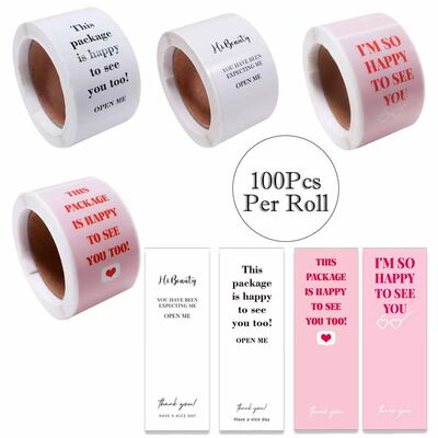 100pcs/roll Thank You Sticker Seal Labels Small Business Gif