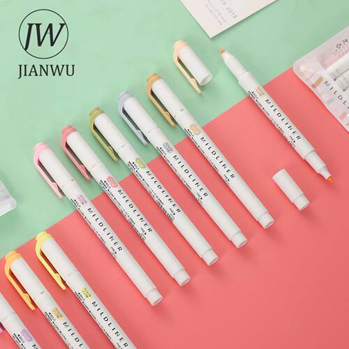 1 Pc Zebra Mildliner Double-ended Highlighters Soft Student