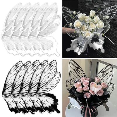 24Pcs Butterfly Wings Shape Flower Wrapping Paper Bouquets P