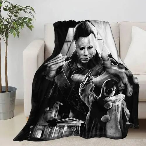All Season Halloween Horror Movie Fleece Plush Blanket Light