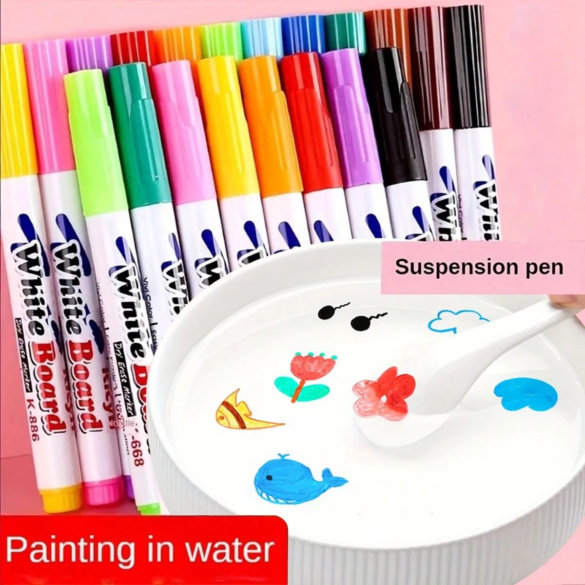 8/12 Colors Magical Water Painting Pen With Ceramic Spoon Ma