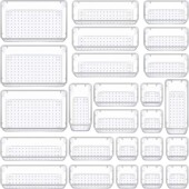 Divider Drawer Clear 25Pcs Set Desk Organizers Plastic