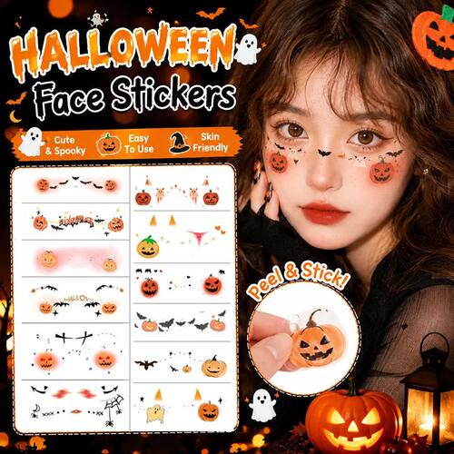 Halloween Face?tattoos Party Stickers Face Sticker Decoratio