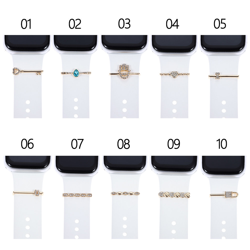 DIAMOND METAL CHARMS DECORATIVE RING FOR APPLE WATCH BAND