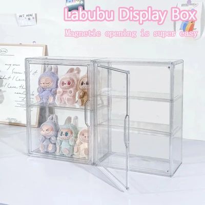 New Labubu Storage Box Transparent Acrylic Display Boxes Dus