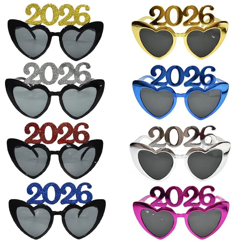 2026 Number Eyeglasses 2026 Happy New Year Glasses Diamond G