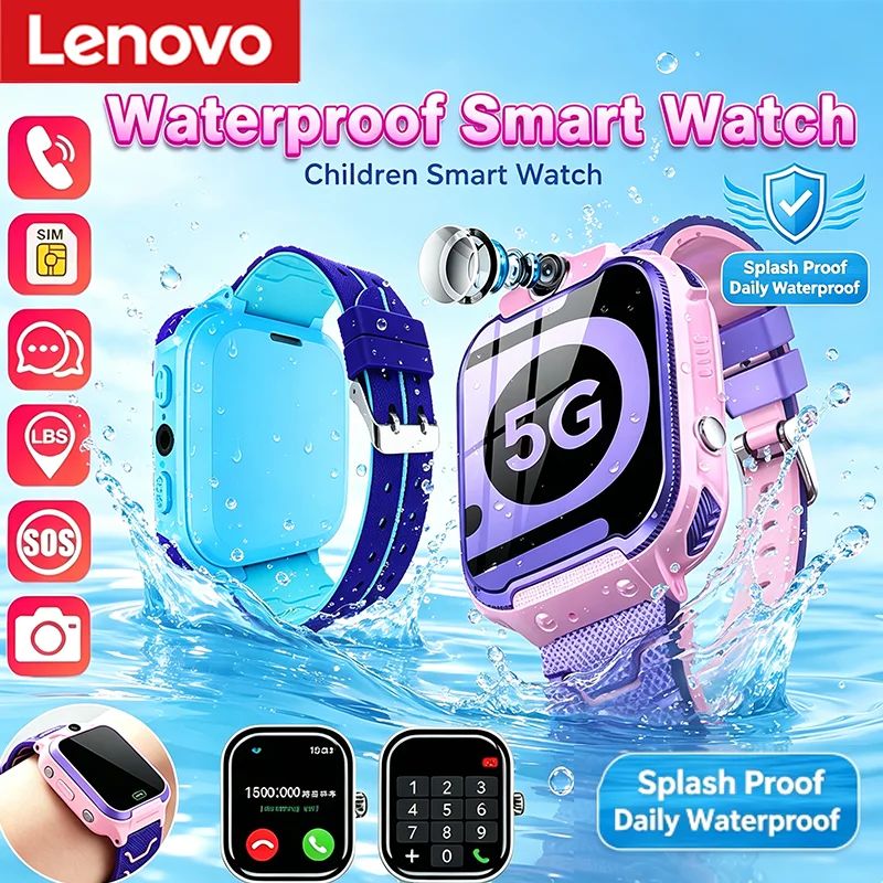 5G Kids Smart Camera Watch GPS Location Sim Card Call SOS IP