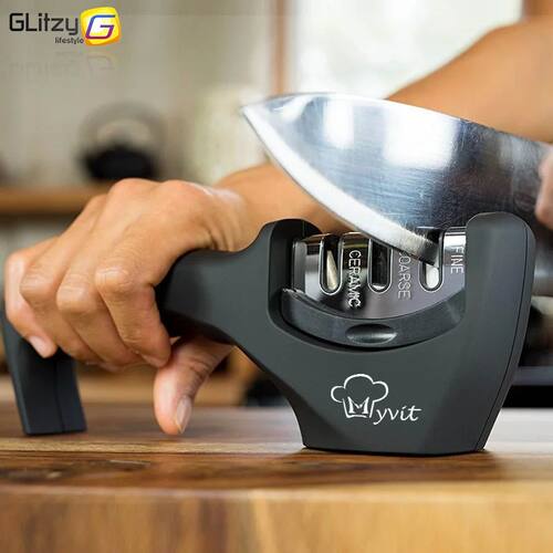 Knife Sharpener 3 Stages Whetstone Kitchen Chef Knives Grind