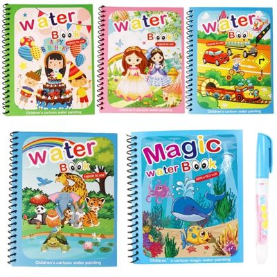 Magic Water Book with Pen Children Drawing Coloring Books fo