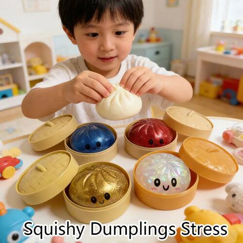 Giant Squishy Dumplings Stress Relief Fidget Toy Colorful Si