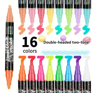 16 Colors Liquid Chalk Markers-Washable&Wet Erase Chalk Make