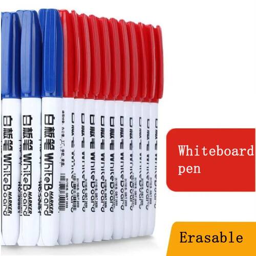10pcs Whiteboard Erasable Marker Pen Quick Drying Water-base