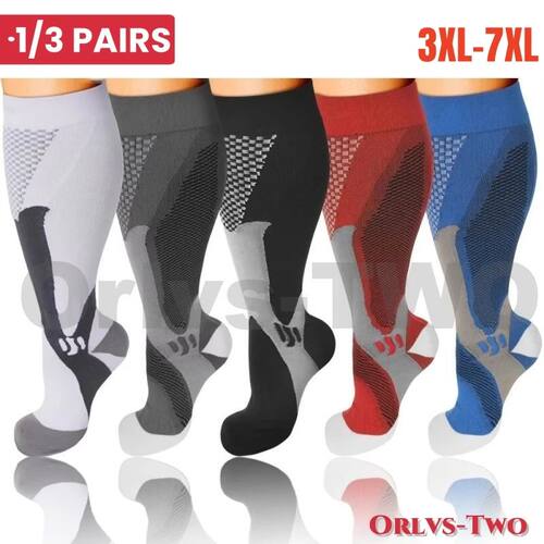 Compression Socks 3XL-7XL Fat Socks Fat Plus Large Leg Sport