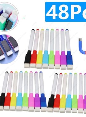1-48Pcs Magnetic Erasable Whiteboard Pen Color Options Numbe