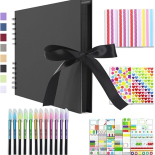 Album Scrapbook Bow Horizontal Clip Photo Silk Set Diy