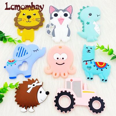 1pcs Free Animal Silicone Teethers Baby Teething Toy Cartoon