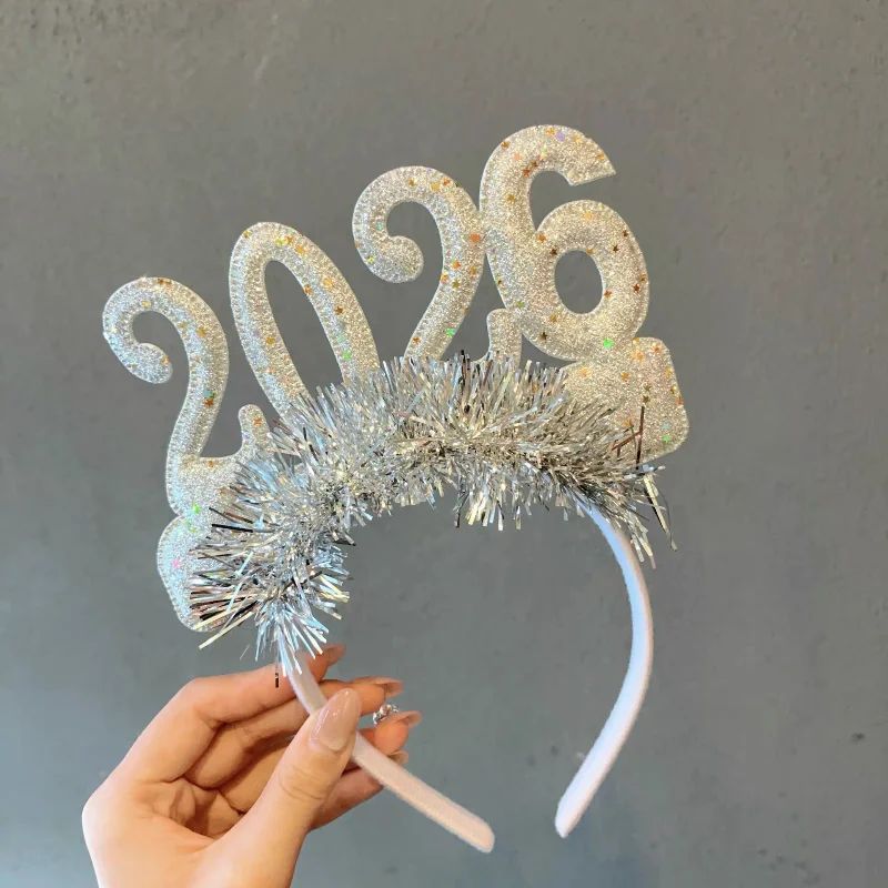 2026 New Year Christmas Headband Light-Up Hair Hoop & Festiv