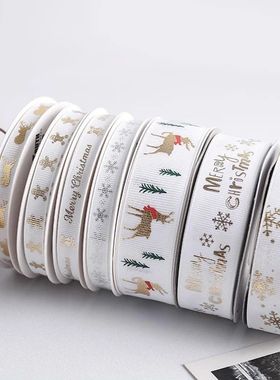 New 10/25mm 15 Meters Christmas Ribbon Printed Christmas Pol