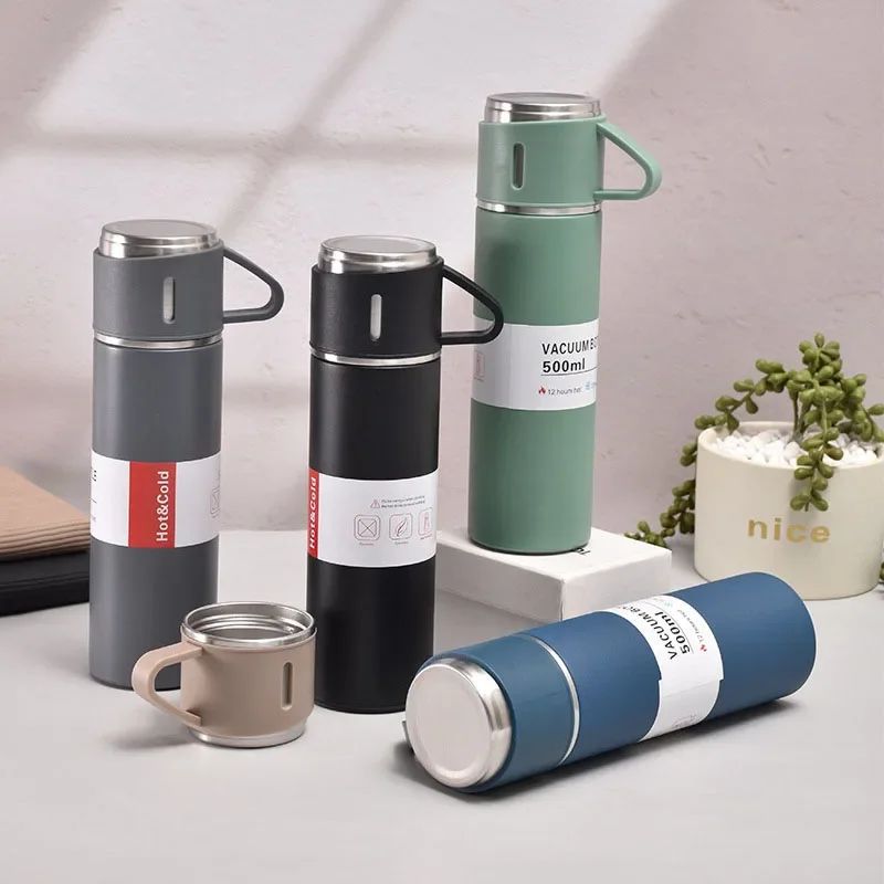 500ML Portable Stainless Steel Vacuum Insulated Bottle Gift