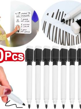 5-50pcs Black Marker Pens Magnetic Whiteboard Dry Erase Pens